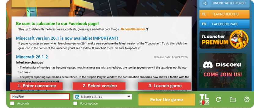 Minecraft launcher